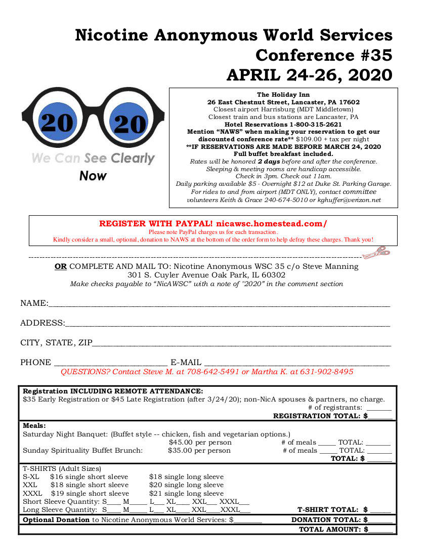 NicA 2020 World Services Form